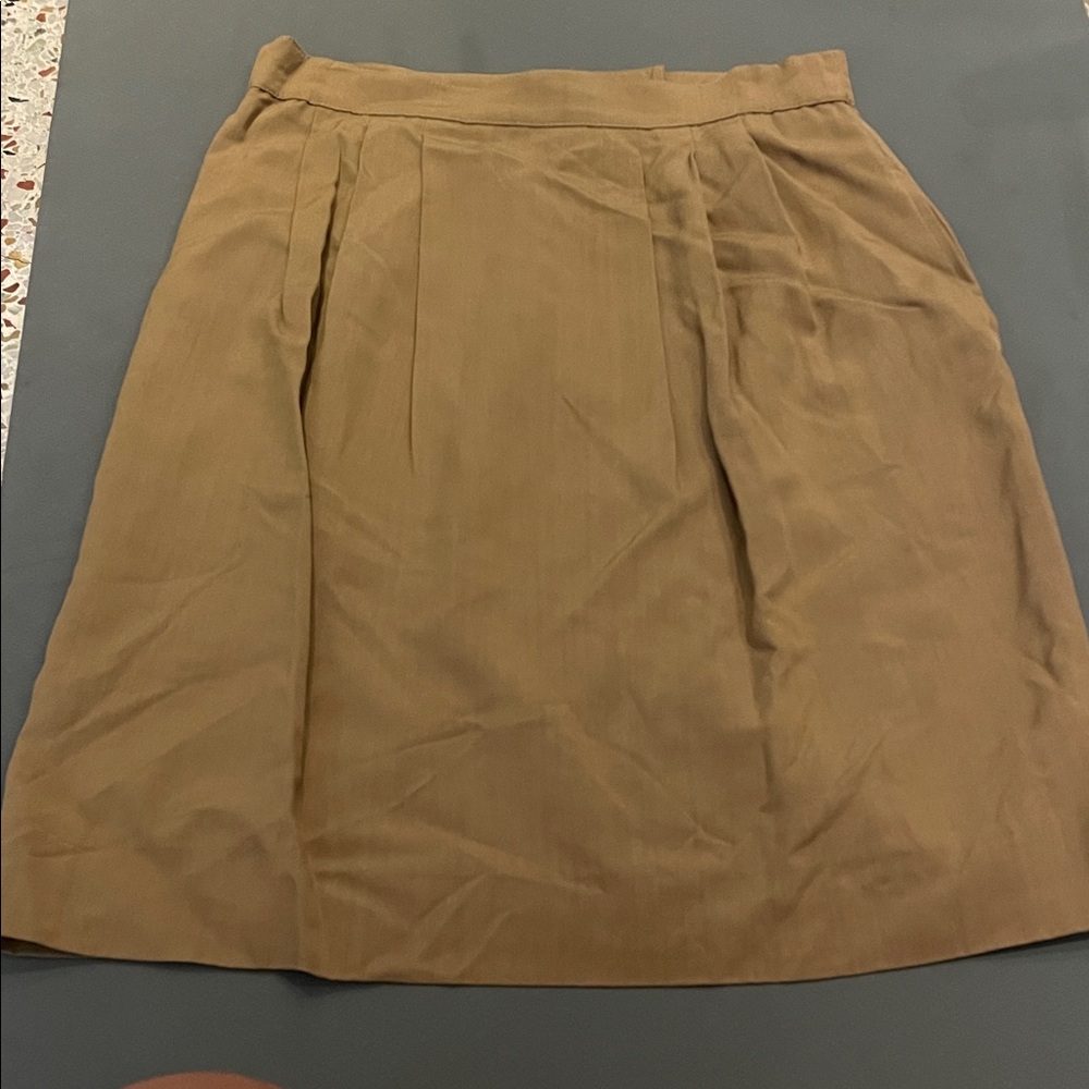 MaxMara Classic A-Line Skirt in Rich Brown